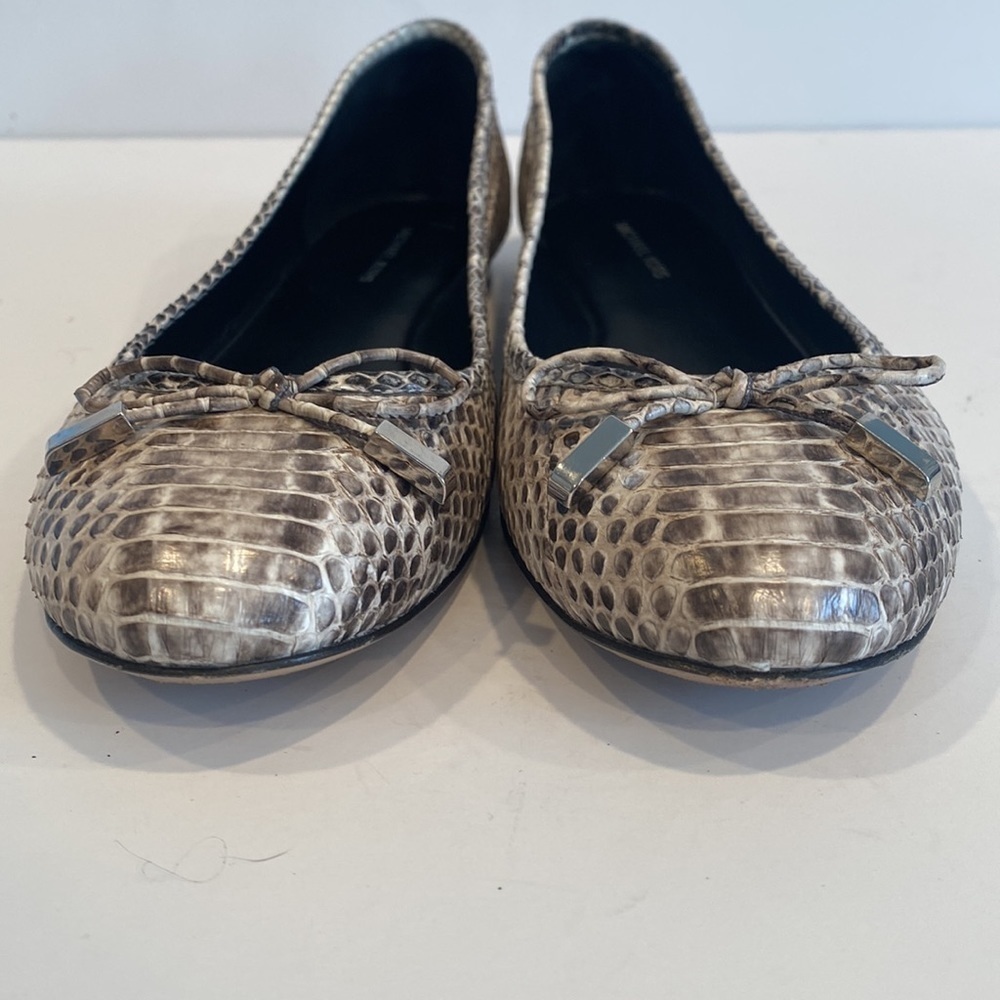 Michael Kors Odette Snake Ballet Python SZ 38 - Picture 6 of 9